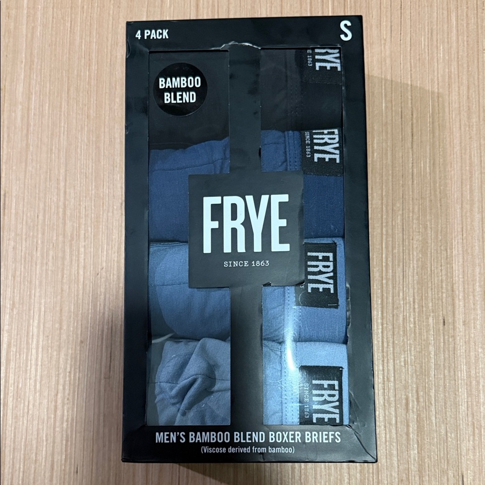 4-Pack FRYE Bamboo Blend Boxer Briefs Premium Comfort Breathability Size S 28-30
